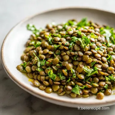 Recette Lentilles Vertes Lardons pour 4 Fiche recette