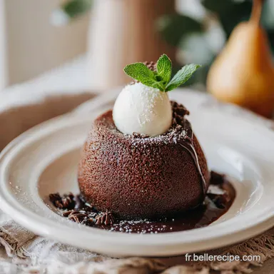 Poire au Chocolat en 25 Minutes : Dessert Fondant pour 4 Fiche recette