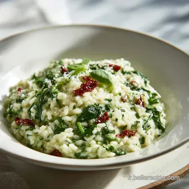 Risotto Ch&egrave;vre &Eacute;pinards pour 4 Servings Fiche recette