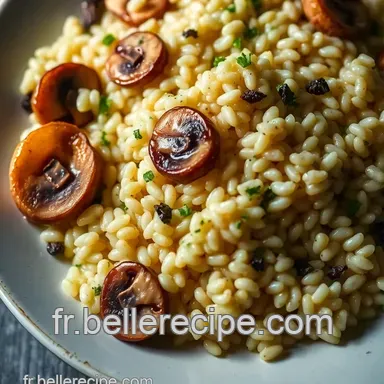 Id&eacute;e Repas V&eacute;g&eacute;tarien Facile: Risotto Cr&eacute;meux aux Champignons! Fiche recette