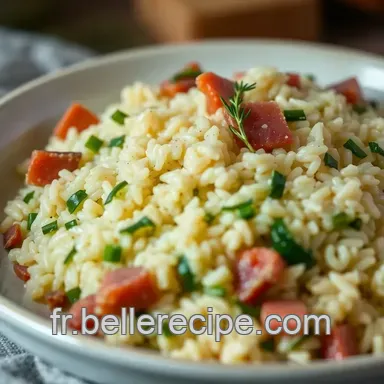 Risotto aux &eacute;pinards et jambon: Ma recette printani&egrave;re facile! Fiche recette