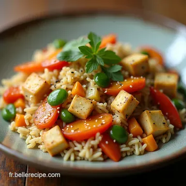 Recette Riz Saut&eacute; aux L&eacute;gumes et Tofu Croustillant 35 Min
