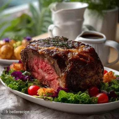 Roti de Boeuf Recette: Cro&ucirc;te Caram&eacute;lis&eacute;e et C&oelig;ur Tendre Fiche recette