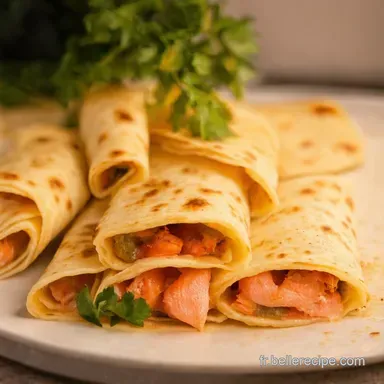 Rouleaux de Tortillas au Saumon La Recette Fra&icirc;cheur Facile Fiche recette