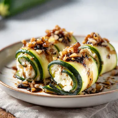 Roul&eacute;s de Courgettes au Ch&egrave;vre : Recette Ap&eacute;ritif en 4h 25min Fiche recette