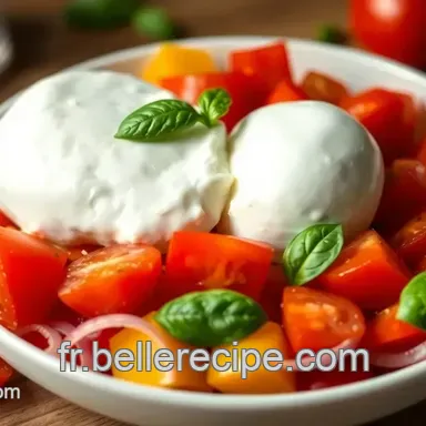 Recette de Salade Burrata : Un D&eacute;lice de Tomates et Basilic Frais
