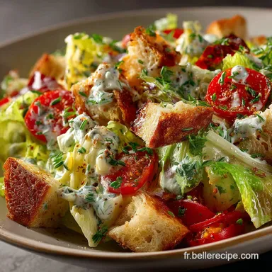 Salade Cr&eacute;meuse aux Herbes Vinaigrette Gourmande Facile et Inratable Fiche recette