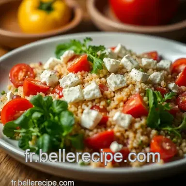 Recette d'&eacute;t&eacute; plat unique : Salade de Quinoa aux L&eacute;gumes d'&Eacute;t&eacute; et Feta Fiche recette