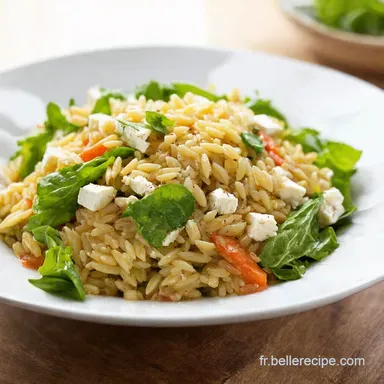 Salade orzo feta Recette salade Mon secret estival facile Fiche recette