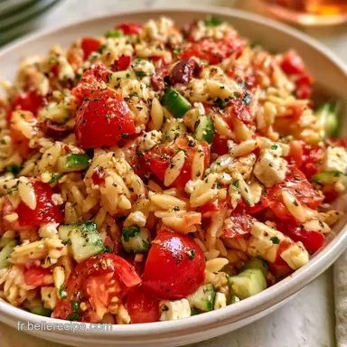 Salade d'orzo &agrave; la feta en 25 minutes