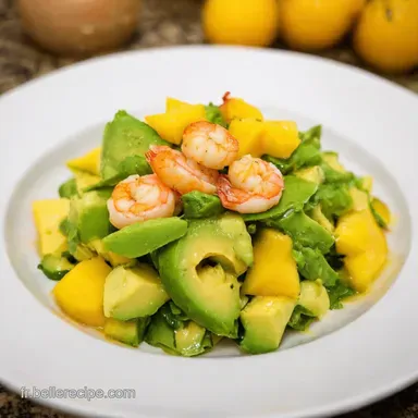 Salade Fra&icirc;che Avocat Mangue Crevettes Mon Secret Exotique Fiche recette