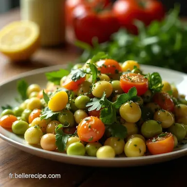 Salade de Pois Chiches la Grecque Fra&icirc;cheur M&eacute;diterran&eacute;enne Express Fiche recette