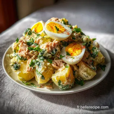 Salade De Pommes De Terre Au Thon Et &OElig;ufs Pour 4 Portions Fiche recette