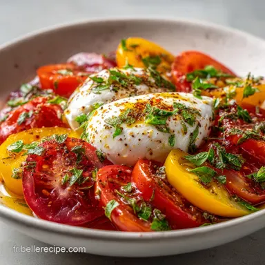 Salade Tomates Burrata Facile en 15 Minutes