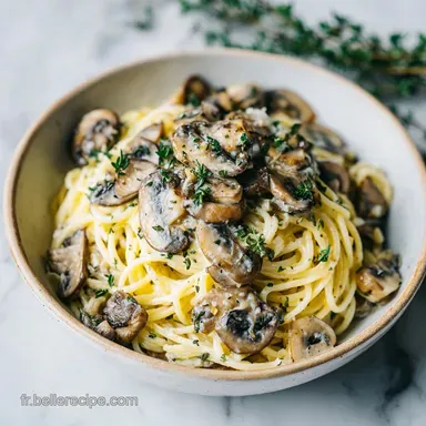 Sauce pour p&acirc;tes aux champignons : cr&eacute;meuse pour 4 personnes Fiche recette