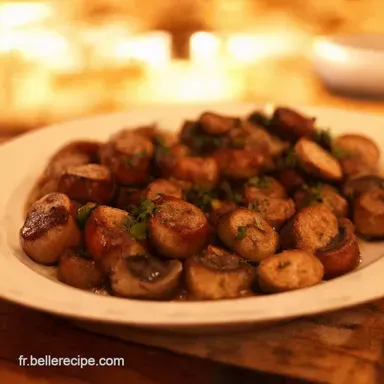 Saucisses R&ocirc;ties aux Champignons Mon Plat R&eacute;confortant Facile Fiche recette