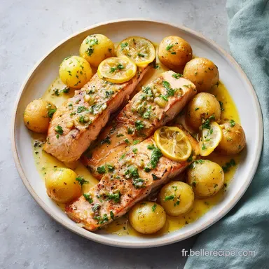 Saumon et Pommes de Terre au Citron pour 4 Portions Fiche recette