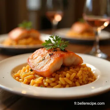 Saumon R&ocirc;ti et son Risotto Cr&eacute;meux aux Agrumes Recette Facile Fiche recette