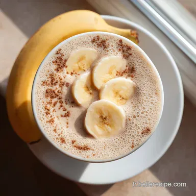 Recette Pour Un Smoothie Banane-Amande Onctueux en 5 Minutes Fiche recette