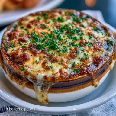 Soupe &Agrave; L'Oignon Gratin&eacute;e &Agrave; L'Ancienne Fiche recette