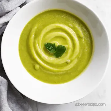 Soupe froide petits pois Fra&icirc;cheur d&eacute;t&eacute; &agrave; la Fran&ccedil;aise