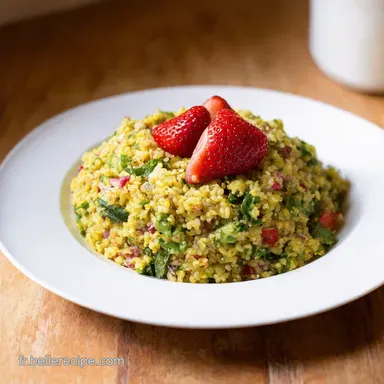 Taboul&eacute; Fraise Boulgour Ma Salade Estivale Facile et Rafra&icirc;chissante Fiche recette