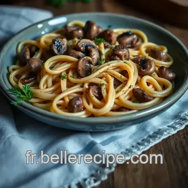 P&acirc;tes et Sauce Faciles: Tagliatelles aux Champignons Truff&eacute;es! Fiche recette