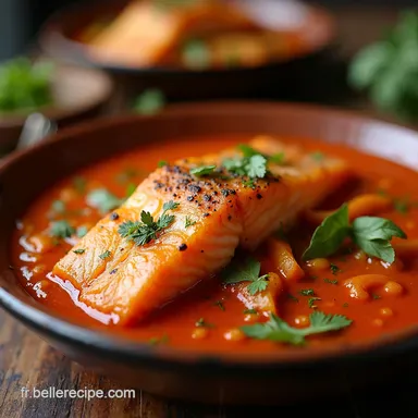 Tajine de Saumon aux &Eacute;pices Mon Secret Facile Savoureux Fiche recette