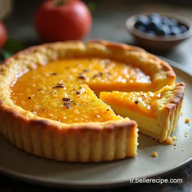 Recette Tarte au Riz Moelleuse &agrave; lAncienne C&oelig;ur Cr&eacute;meux et P&acirc;te Sabl&eacute;e