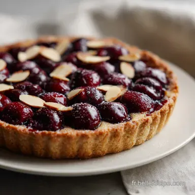 Tarte Cerises Amandes Facile pour 6 Portions Fiche recette