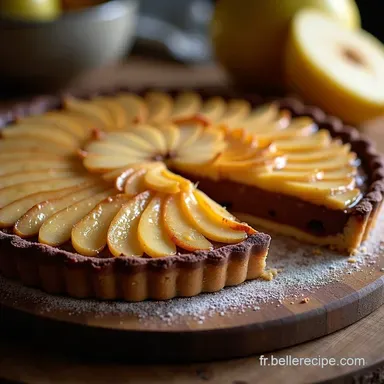 &Eacute;patez vos Invit&eacute;s avec cette Tarte Chocolat Poire Fiche recette