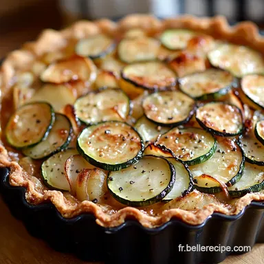 Tarte Courgettes et Oignons Ma Recette Facile et Ensoleill&eacute;e Fiche recette
