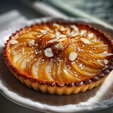 Tarte aux Poires Poudre Amande Vanille, 50 Min Fiche recette