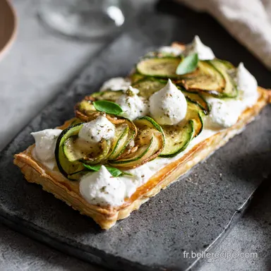 Tarte rustique courgette burrata Recette: Saveur d'&eacute;t&eacute;! Fiche recette