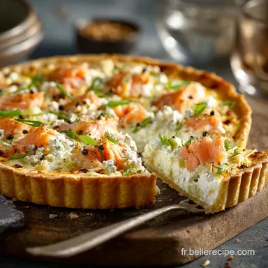Tarte au saumon poireau ricotta l&eacute;g&egrave;re et facile &agrave; la ricotta Fiche recette