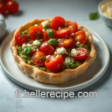 Recette entr&eacute;e simple et originale : Tartelette de Tomates Cerises et Pesto Fiche recette