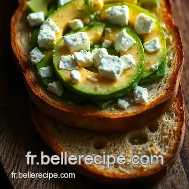 Tartine d&rsquo;Avocat au Citron et Feta : Une Recette Avocat Facile et Savoureuse Fiche recette