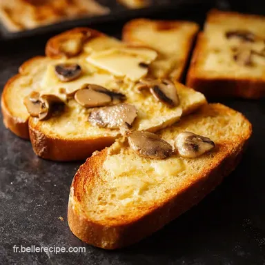 Tartine aux Champignons Le Toast Gourmand au Gruy&egrave;re Fiche recette