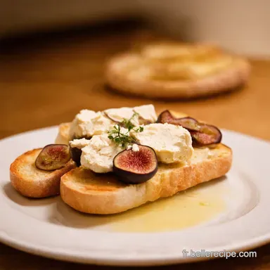 Entr&eacute;e Recette Facile Tartines Ch&egrave;vre Figues Miel Fiche recette