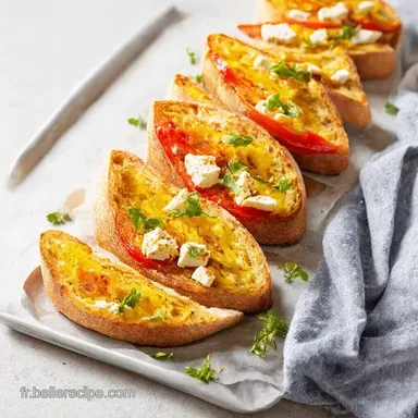 Tartines Poivrons Feta Faciles LAp&eacute;ro Soleil