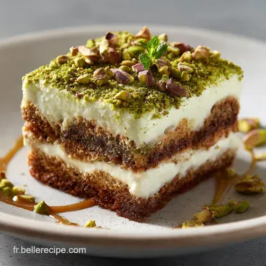 L&Eacute;den Vert Tiramisu onctueux &agrave; la pistache Recette Sicilienne Fiche recette