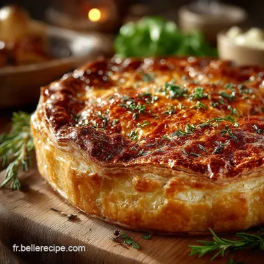 Tourte Auvergnate Traditionnelle au Cantal AOP Recette Rustique