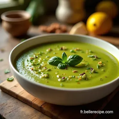 Velout&eacute; de Courgettes au Citron Vert et Basilic Facile Fiche recette
