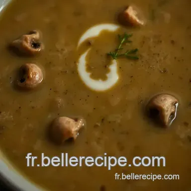 Velout&eacute; de Champignons de Paris : Un R&eacute;confort en Hiver Fiche recette