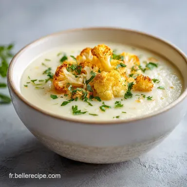 Velout&eacute; De Chou-Fleur Cr&eacute;meux pour 4 Servings Fiche recette