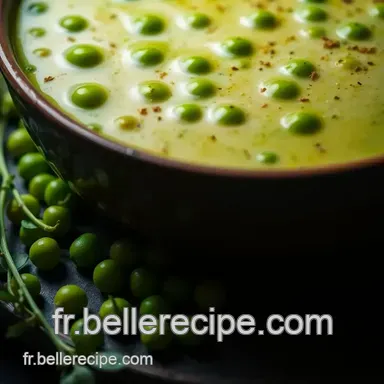 Velout&eacute; de Petits Pois au Pesto de Noix: Mon Secret Onctueux! Fiche recette