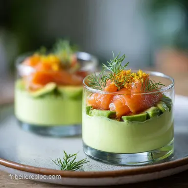 Avocado Smoked Salmon Verrine: So Yeux et Iod&eacute;e Fiche recette