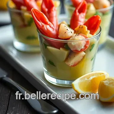 Verrines Avocat Crevettes Pamplemousse: Recette Entr&eacute;e Froide Facile! Fiche recette