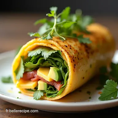 Recette Wrap Avocat et Cheddar Le D&eacute;jeuner Chic en 13 Minutes