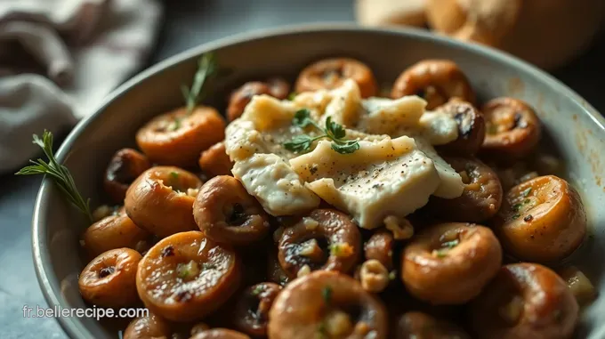 Bouchées de Champignons Farcis au Fromage de Chèvre et Herbes Fraîches